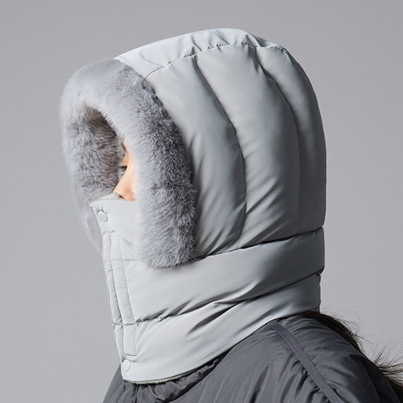 Plusock Solid Color Hooded Scarf - Light Gray - One Size - image 0