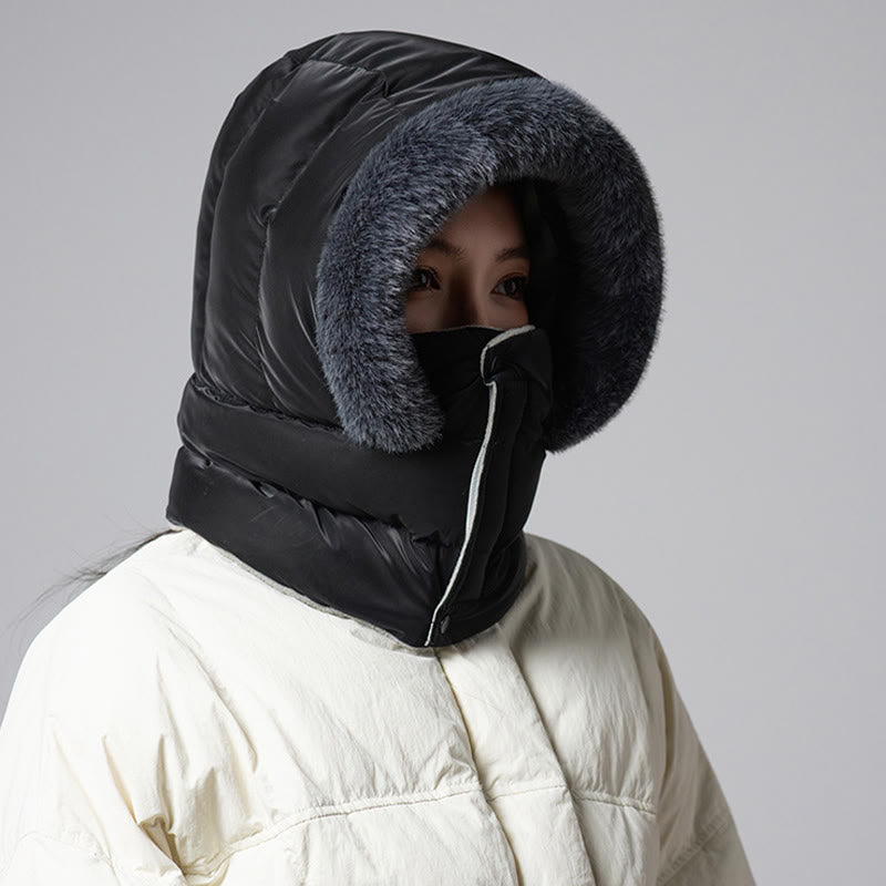 Plusock Solid Color Hooded Scarf - image 9