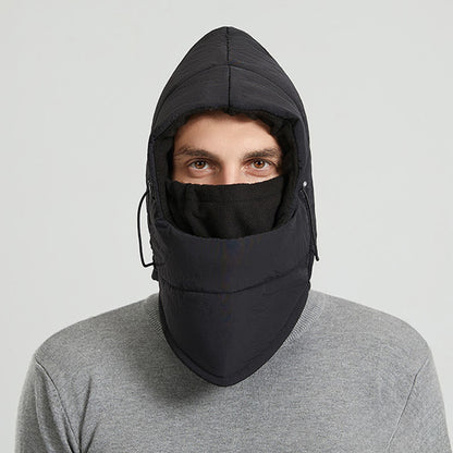 Plusock Windproof Outdoor Riding Hooded Scarf - Black - One Size - image 4