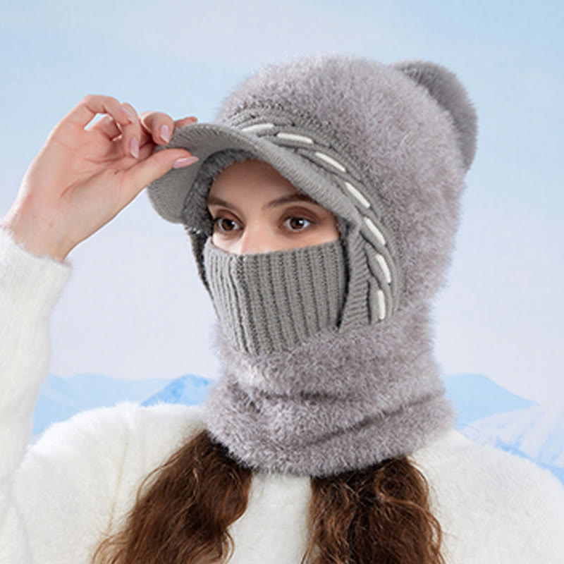 Plusock Warm Fleece Trapper Cap Hooded Scarf - image 7