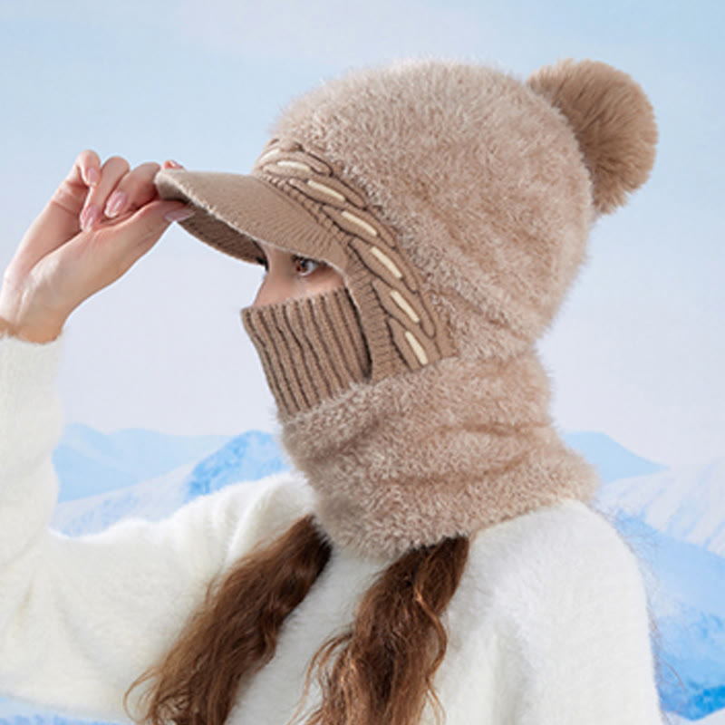 Plusock Warm Fleece Trapper Cap Hooded Scarf - image 8