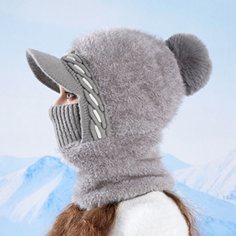 Plusock Warm Fleece Trapper Cap Hooded Scarf - image 6