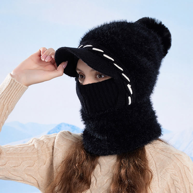 Plusock Warm Fleece Trapper Cap Hooded Scarf - image 2