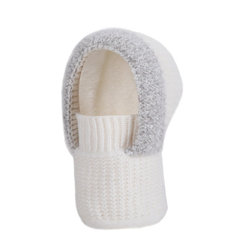 Plusock Stand Up Face Cover Hooded Scarf - White - One Size - image 10