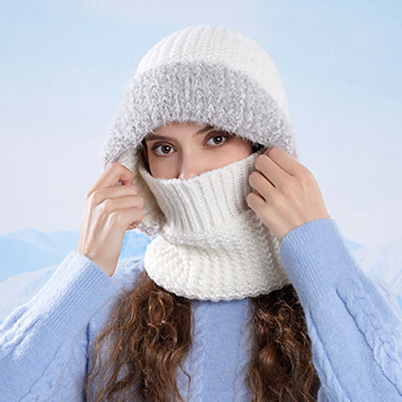 Plusock Stand Up Face Cover Hooded Scarf - image 1