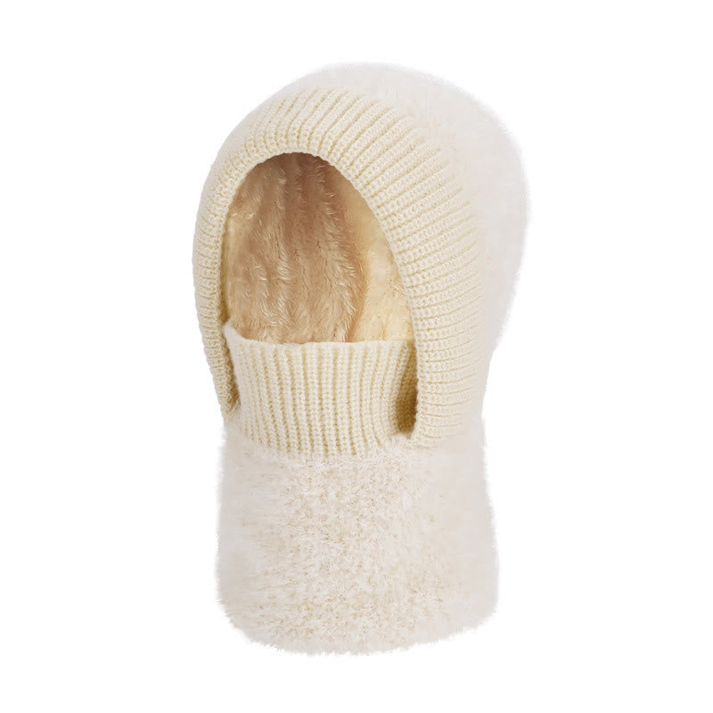 Plusock Warm Winter Hooded Scarf - Beige - One Size - image 9