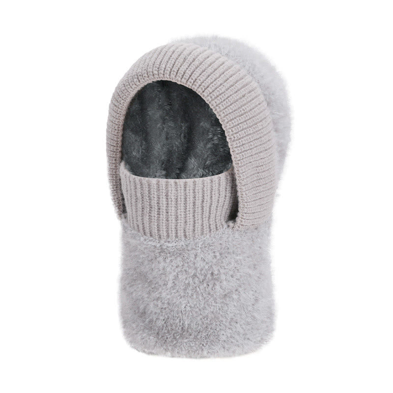 Plusock Warm Winter Hooded Scarf - Grey - One Size - image 12
