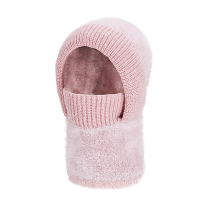 Plusock Warm Winter Hooded Scarf - Pink - One Size - image 13