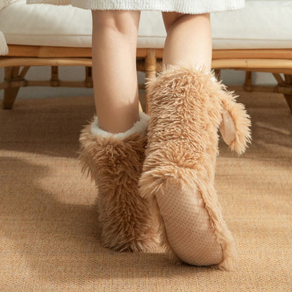 Plusock Plus Size Fluffy Monster Indoor Slipper Socks - image 4