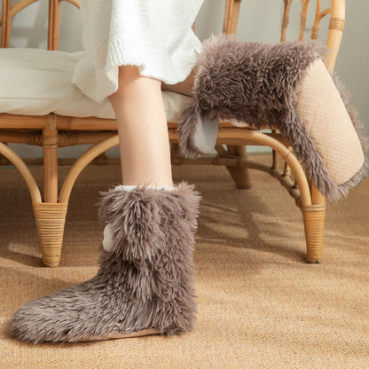 Plusock Plus Size Fluffy Monster Indoor Slipper Socks - image 8