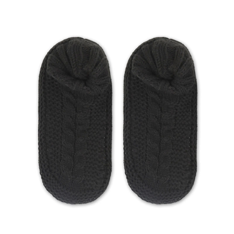 Plusock Plus Size Thickened Cozy Home Slipper Socks - Black - EU36-41(US3-7.5) - image 5