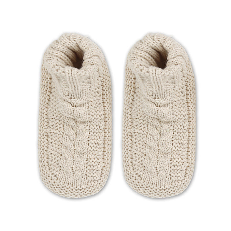 Plusock Plus Size Thickened Cozy Home Slipper Socks - Beige - EU36-41(US3-7.5) - image 9