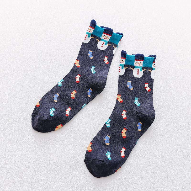 Plusock Funny Cartoon Quarter Socks(6 Pairs) - Navy Blue - EU36-40(US3-7) - image 7