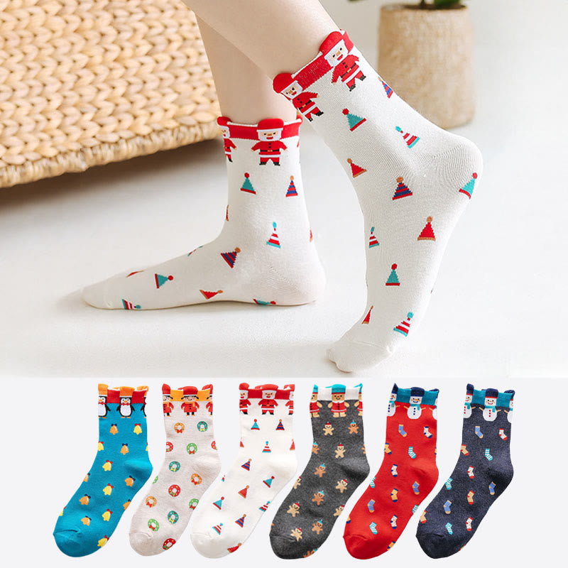 Plusock Funny Cartoon Quarter Socks(6 Pairs) - image 0