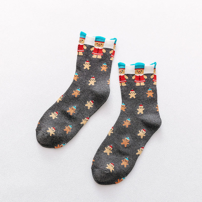 Plusock Funny Cartoon Quarter Socks(6 Pairs) - Dark Grey - EU36-40(US3-7) - image 9