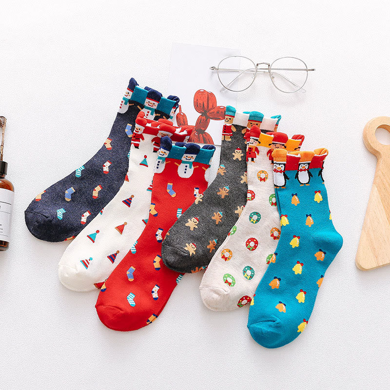 Plusock Funny Cartoon Quarter Socks(6 Pairs) - Multicolor - EU36-40(US3-7) - image 13