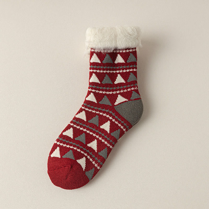 Plusock Reindeer Rabbit Thick Quarter Socks(3 Pairs) - Triangle - EU36-40(US3-7) - image 10