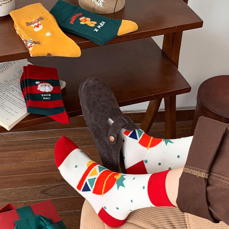 Plusock Red Christmas Quarter Socks(4 Pairs) - image 2