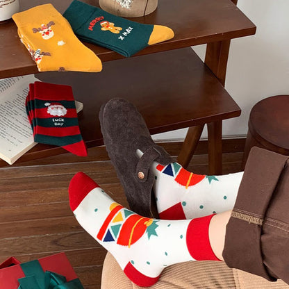 Plusock Red Christmas Quarter Socks(4 Pairs) - image 2