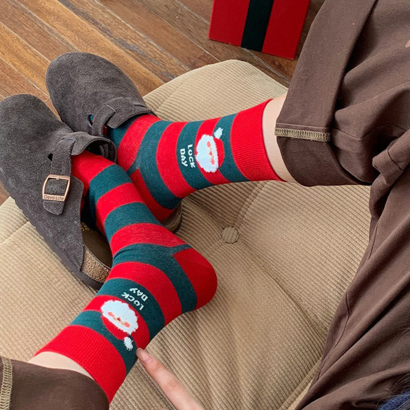 Plusock Red Christmas Quarter Socks(4 Pairs) - image 4