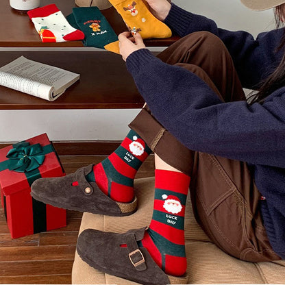 Plusock Red Christmas Quarter Socks(4 Pairs) - image 8