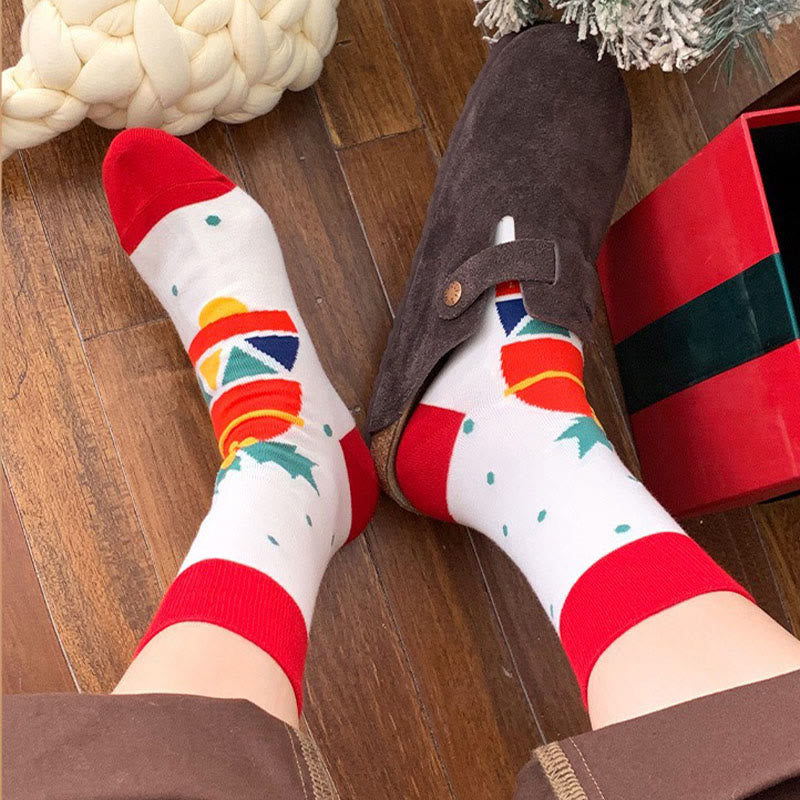 Plusock Red Christmas Quarter Socks(4 Pairs) - image 3