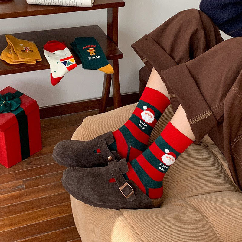 Plusock Red Christmas Quarter Socks(4 Pairs) - image 9