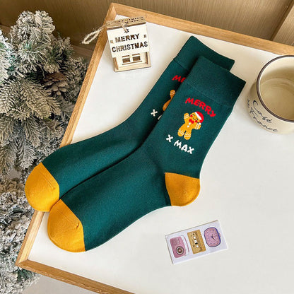 Plusock Red Christmas Quarter Socks(4 Pairs) - Green - EU36-40(US3-7) - image 11