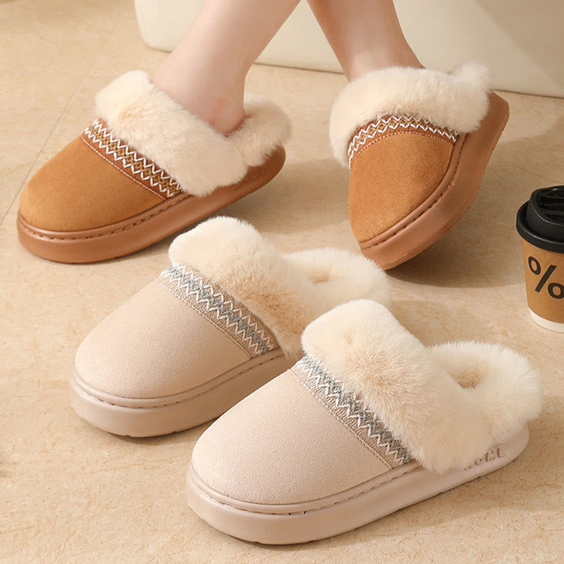 Plusock Plus Size Lace Ethnic Style Slippers - image 3