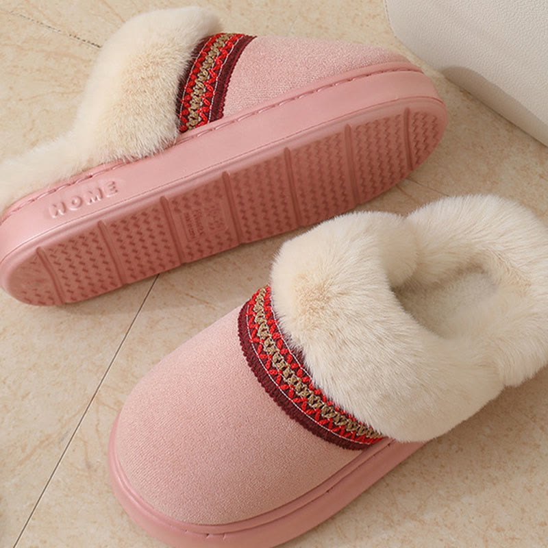 Plusock Plus Size Lace Ethnic Style Slippers - image 6