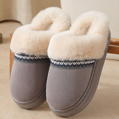 Plusock Plus Size Lace Ethnic Style Slippers - Grey - EU44-45(US9-10) - image 12