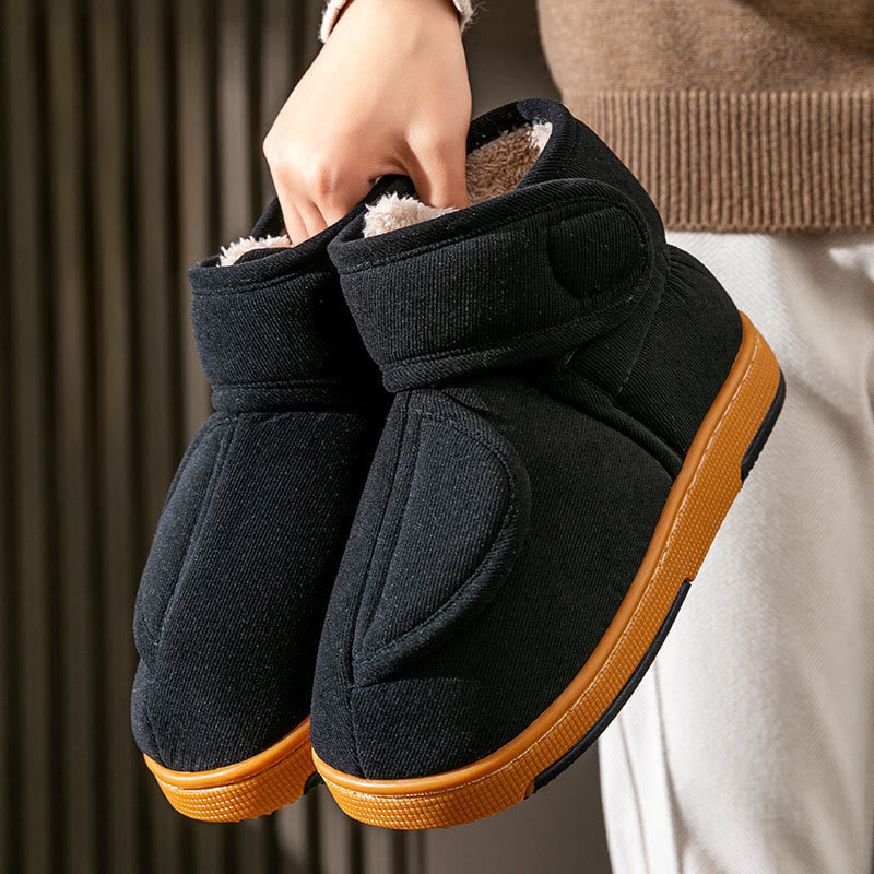 Plusock Plus Size Wind Blocking Winter Slippers - Black - EU44-45(US10-11) - image 7