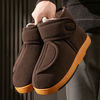 Plusock Plus Size Wind Blocking Winter Slippers - Coffee - EU44-45(US10-11) - image 9