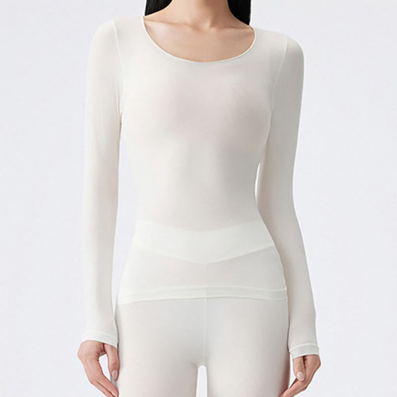 Plusock High Stretch Base Layer Top - White - XL - image 8
