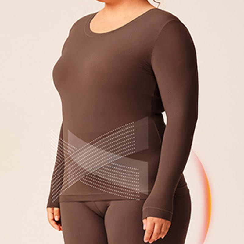 Plusock High Stretch Base Layer Top - Coffee - XL - image 12