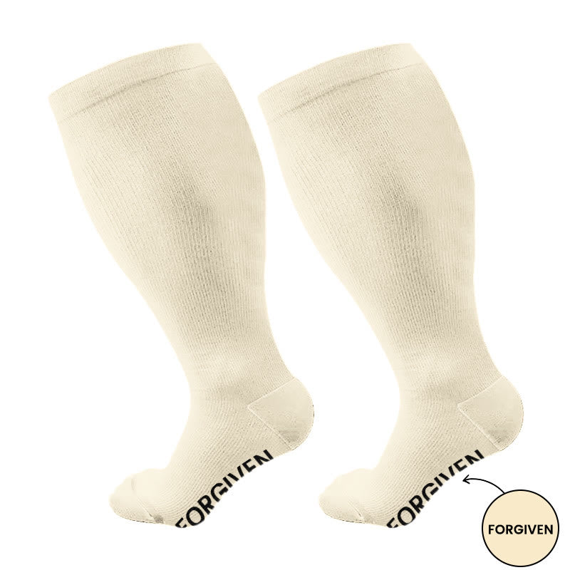 Plusock Plus Size Forgiven Blessed Redeemed Compression Socks(3 Pairs) - image 5