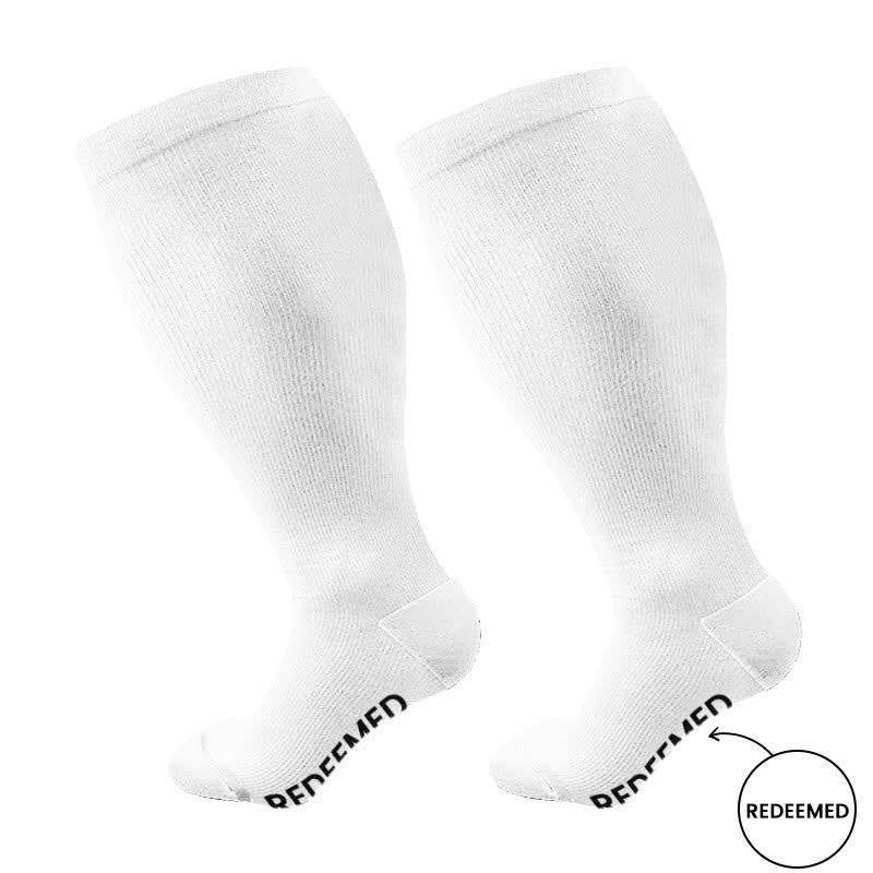 Plusock Plus Size Forgiven Blessed Redeemed Compression Socks(3 Pairs) - image 7