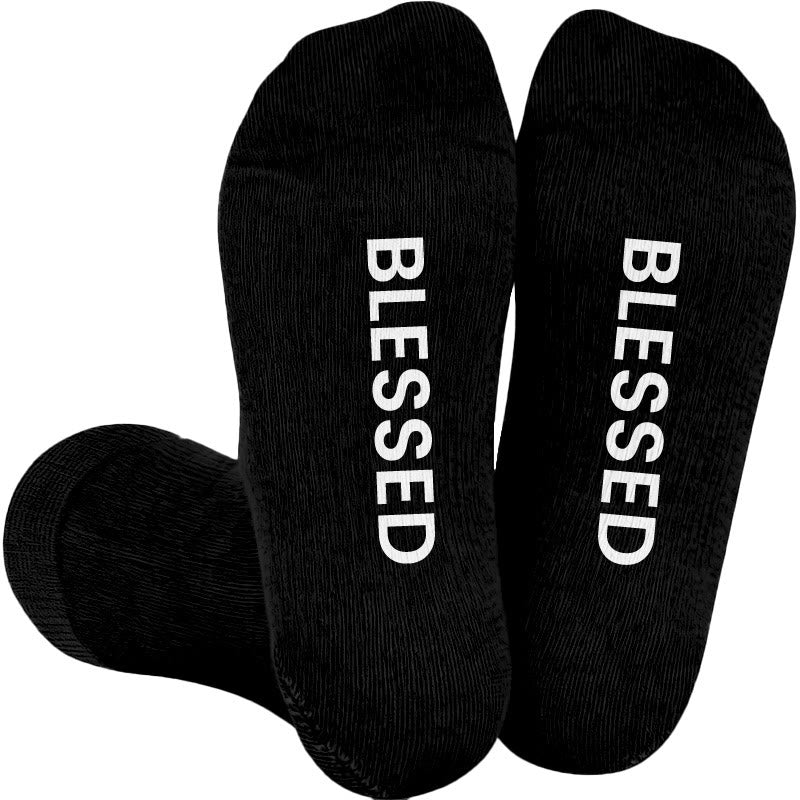 Plusock Plus Size Forgiven Blessed Redeemed Compression Socks(3 Pairs) - Black(1 Pair) - 4XL - image 3