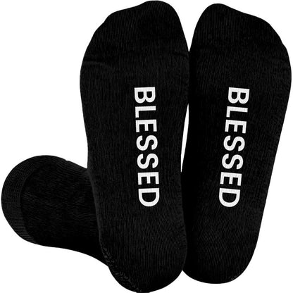 Plusock Plus Size Forgiven Blessed Redeemed Compression Socks(3 Pairs) - Black(1 Pair) - 4XL - image 3