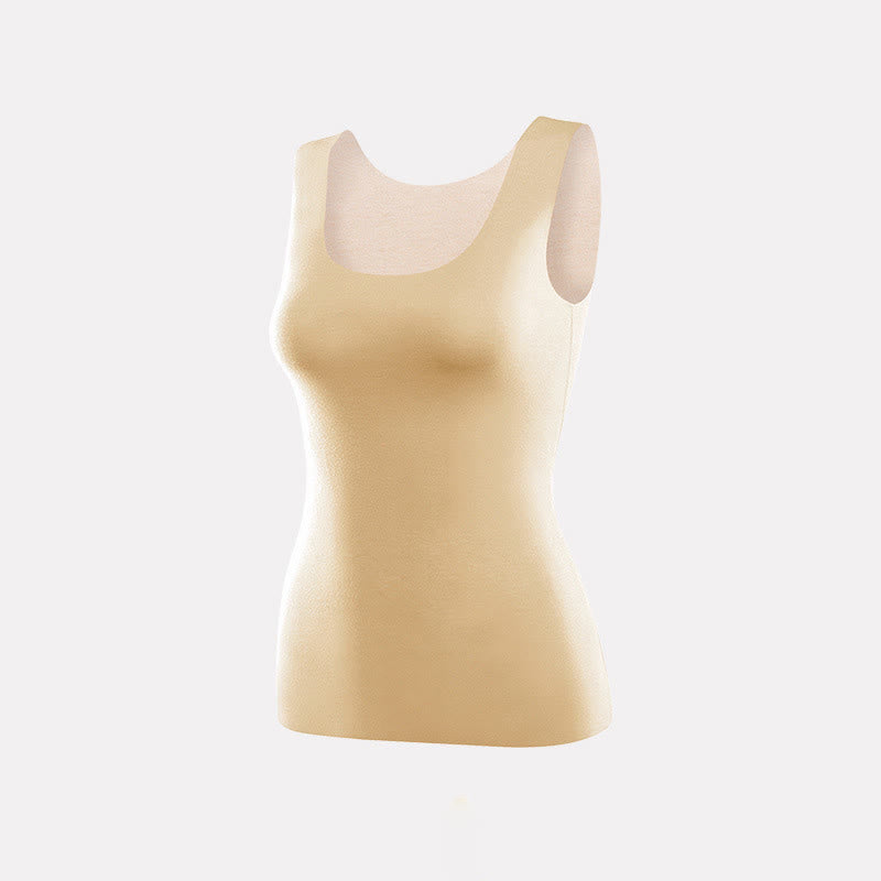 Plusock Seamless U Neck Stretch Base Layer Vest - Nude - 3XL - image 6