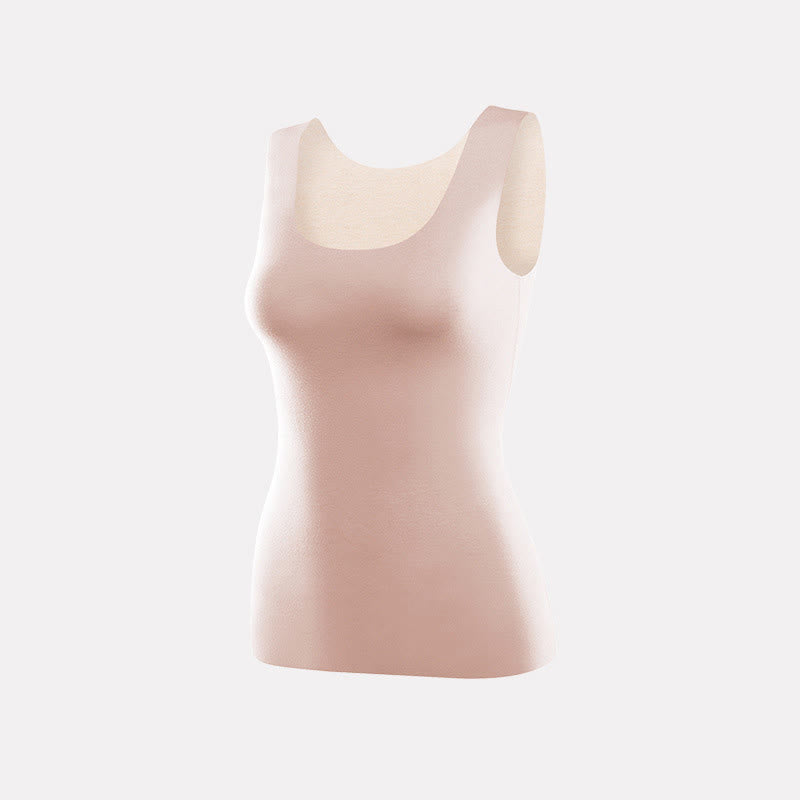 Plusock Seamless U Neck Stretch Base Layer Vest - Light Pink - 3XL - image 9