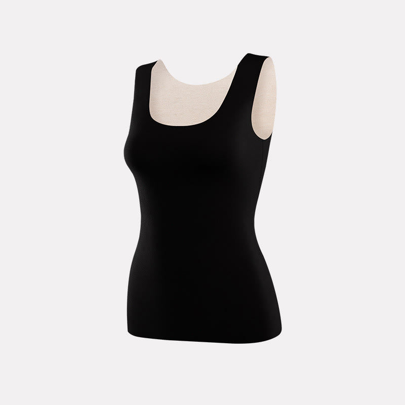 Plusock Seamless U Neck Stretch Base Layer Vest - Black - 3XL - image 11