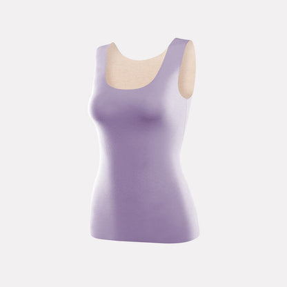 Plusock Seamless U Neck Stretch Base Layer Vest - Purple - 3XL - image 12