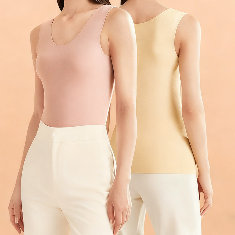 Plusock Seamless U Neck Stretch Base Layer Vest - image 4