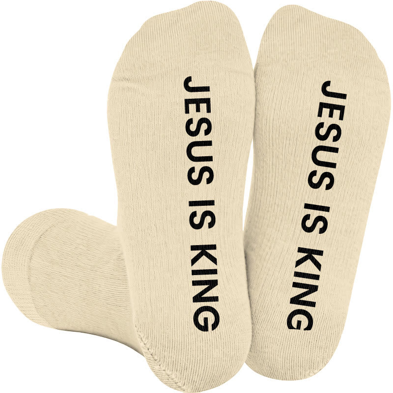 Plusock Plus Size Jesus Loves You Compression Socks(3 Pairs) - Nude(1 Pair) - 4XL - image 3