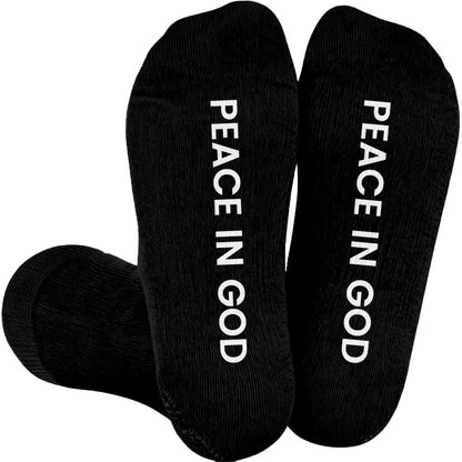 Plusock Plus Size Trust In The Lord  Compression Socks(3 Pairs) - Black(1 Pair) - 4XL - image 3