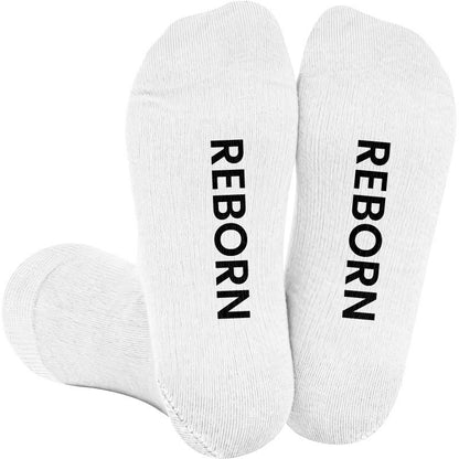 Plusock Plus Size Reborn Disciple Joyful Compression Socks(3 Pairs) - White(1 Pair) - 4XL - image 1
