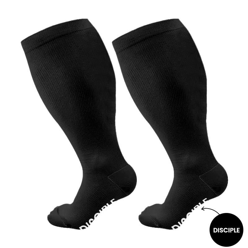 Plusock Plus Size Reborn Disciple Joyful Compression Socks(3 Pairs) - image 5