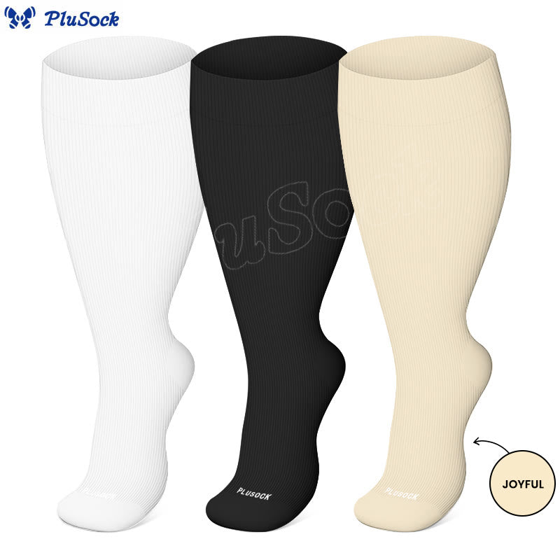 Plusock Plus Size Reborn Disciple Joyful Compression Socks(3 Pairs) - image 7