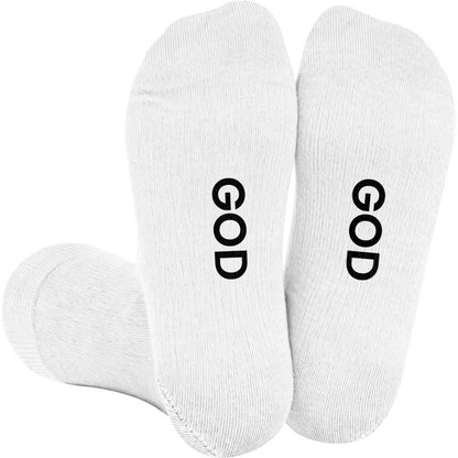 Plusock Plus Size Yeshua God Jesus Compression Socks(3 Pairs) - White(1 Pair) - 4XL - image 2